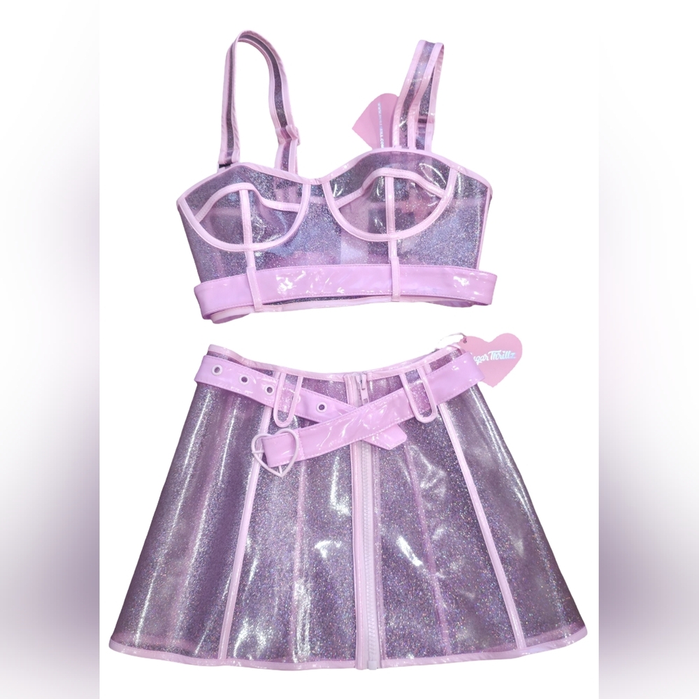 Sugar Thrillz Glittery Pink Harness